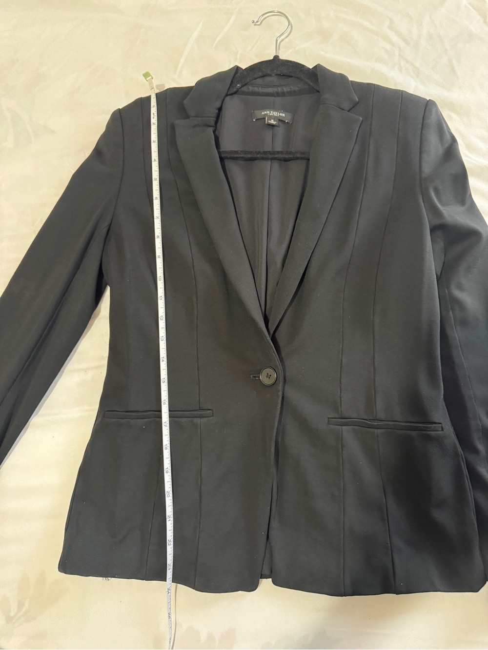 Ann Taylor Black Single-Button Tailored Blazer - Picture 10 of 12